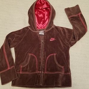 Nike jacket brown velour